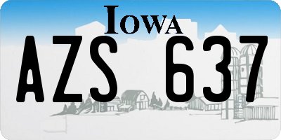 IA license plate AZS637