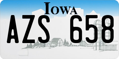 IA license plate AZS658