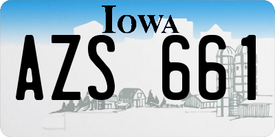 IA license plate AZS661
