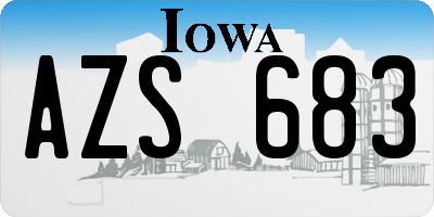 IA license plate AZS683