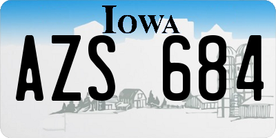 IA license plate AZS684