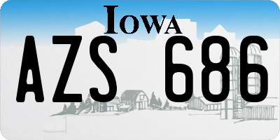 IA license plate AZS686