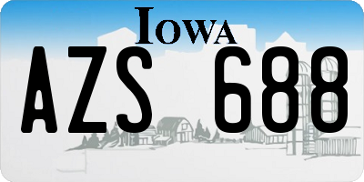 IA license plate AZS688