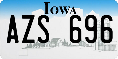 IA license plate AZS696
