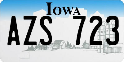 IA license plate AZS723