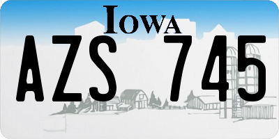 IA license plate AZS745