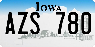 IA license plate AZS780