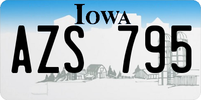 IA license plate AZS795