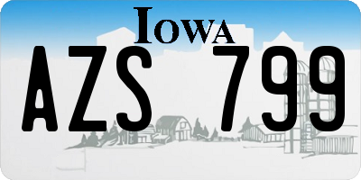 IA license plate AZS799