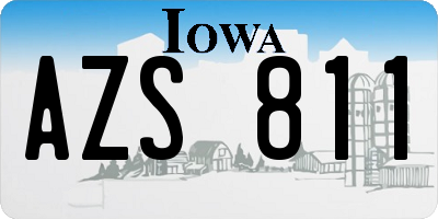 IA license plate AZS811