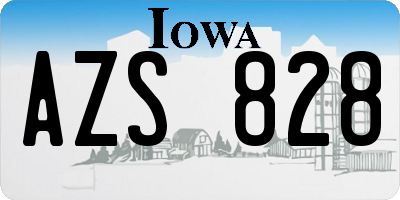 IA license plate AZS828