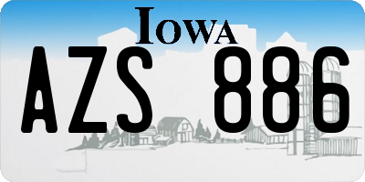 IA license plate AZS886