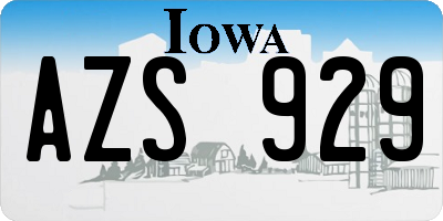 IA license plate AZS929