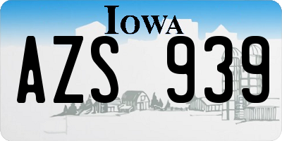 IA license plate AZS939