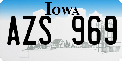 IA license plate AZS969