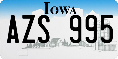 IA license plate AZS995