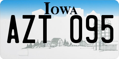 IA license plate AZT095
