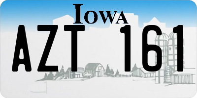 IA license plate AZT161