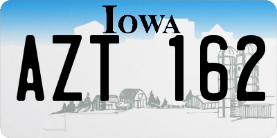IA license plate AZT162