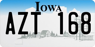 IA license plate AZT168