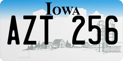 IA license plate AZT256