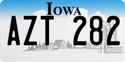 IA license plate AZT282