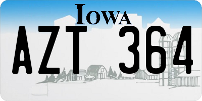 IA license plate AZT364