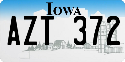 IA license plate AZT372