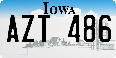 IA license plate AZT486
