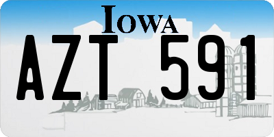 IA license plate AZT591