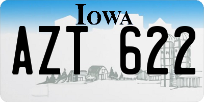 IA license plate AZT622