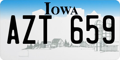 IA license plate AZT659