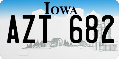 IA license plate AZT682