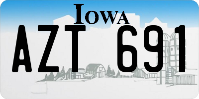 IA license plate AZT691