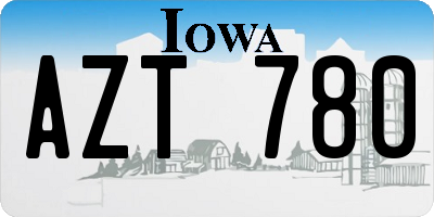 IA license plate AZT780