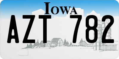 IA license plate AZT782