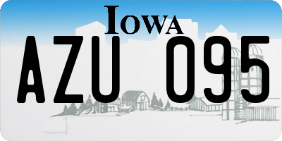 IA license plate AZU095