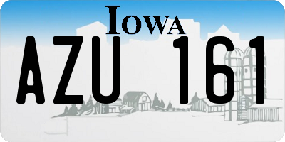 IA license plate AZU161