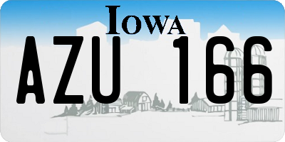 IA license plate AZU166