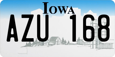 IA license plate AZU168