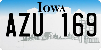 IA license plate AZU169