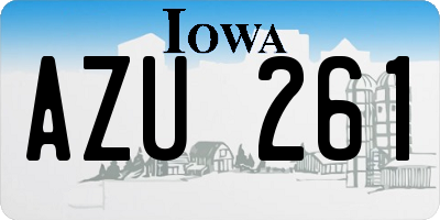 IA license plate AZU261