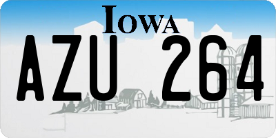 IA license plate AZU264