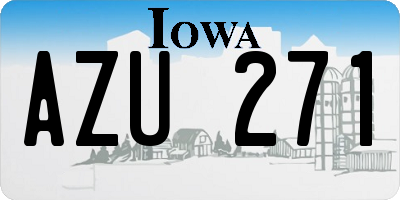 IA license plate AZU271