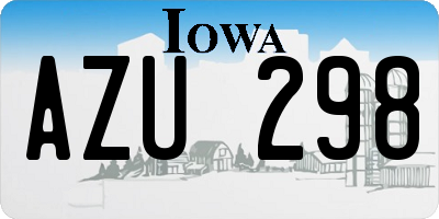 IA license plate AZU298