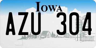 IA license plate AZU304