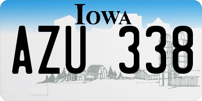 IA license plate AZU338
