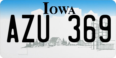 IA license plate AZU369