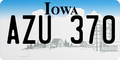 IA license plate AZU370