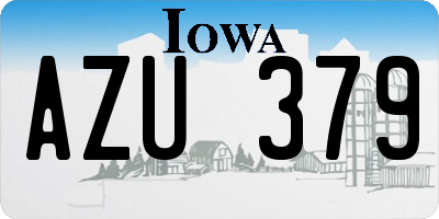 IA license plate AZU379